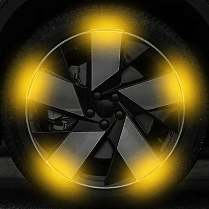 AUTOCOLLANT VOITURE - GlowWheel™ - Jaune - All in 1