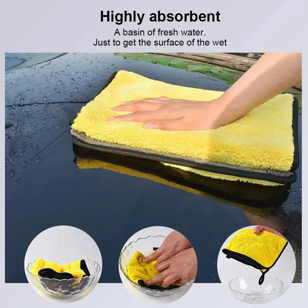 Microfiber Towel Car Microfiber Cloth Wash Towel Microfiber Cleaning Cloth Car Wash Drying Towel Auto Detailing - All in One