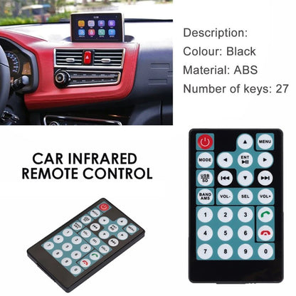 Car MP5 Intelligent Remote Control 27 Buttons RC Switch Convenient Copy Operation Choosing Channel Page Turning Play Voice - All in One