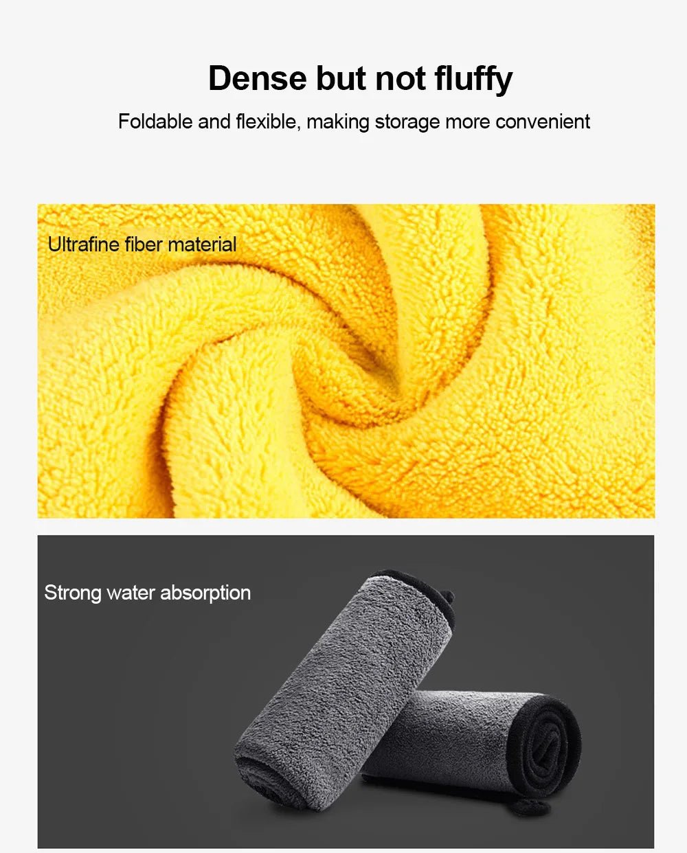 Microfiber Towel Car Microfiber Cloth Wash Towel Microfiber Cleaning Cloth Car Wash Drying Towel Auto Detailing - All in One