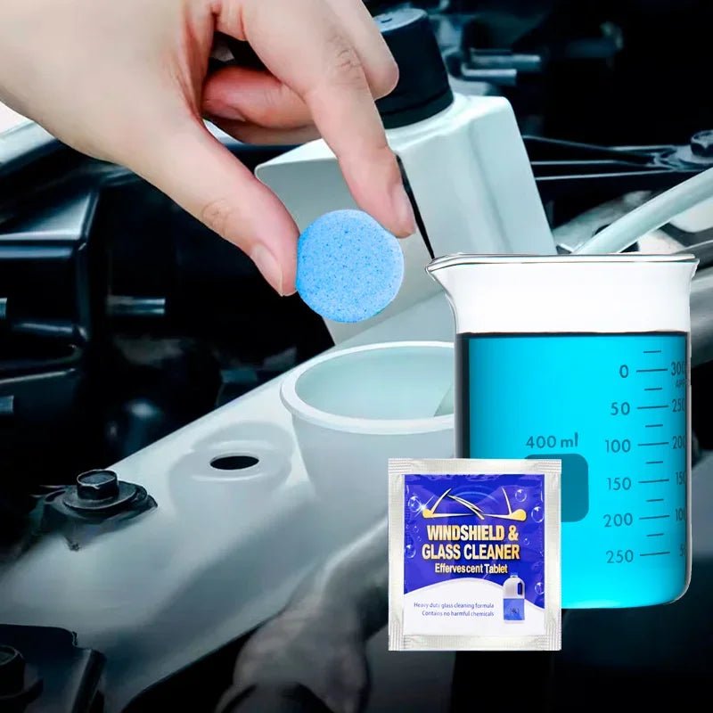 Car Windshield Glass Concentrated Washer Tablets Car Effervescent Washer Fluid Wiper Glass Solid Cleaning Tablets for Car Window - All in One