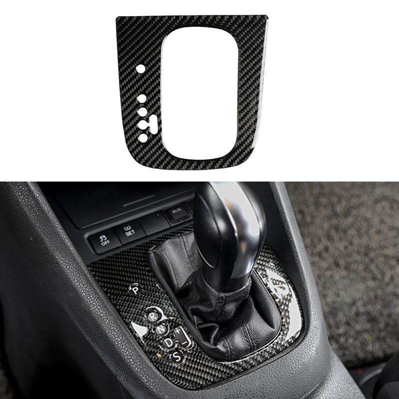 For VW Golf 6 MK6 Car Carbon Fiber Center Control Panel Air Vent Gear Shift Frame Headlight Switch Ashtray Box Cover Inner Trim - All in 1