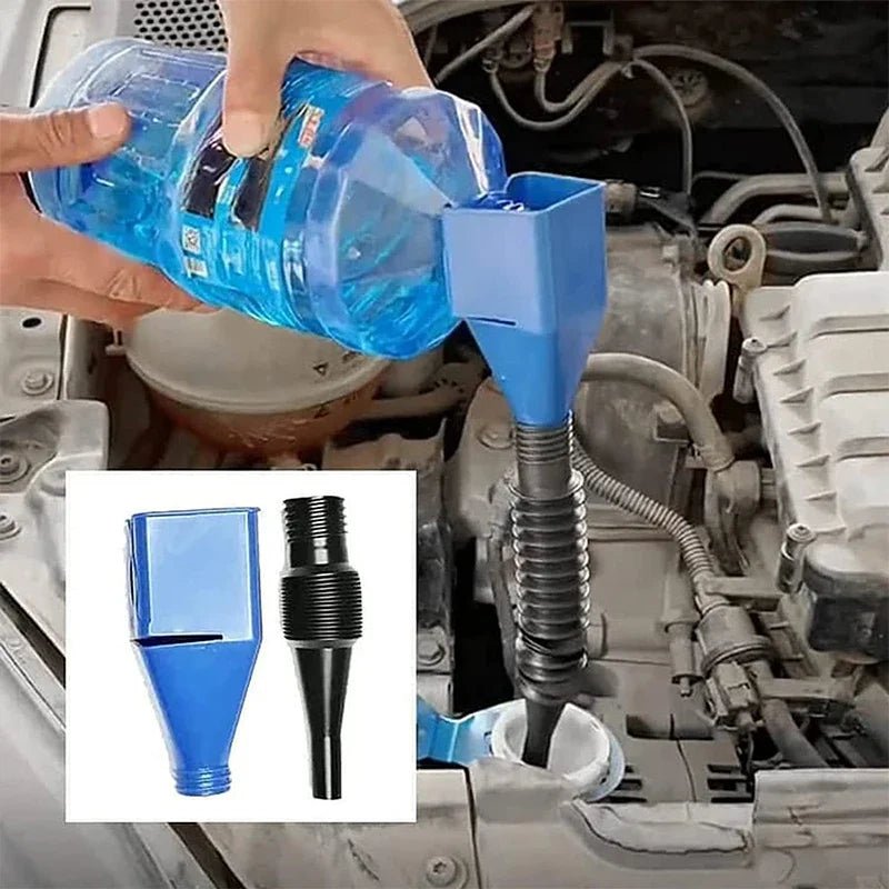Car Motorcycle Refueling Funnel Gasoline Foldable Engine Oil Funnel Tool Plastic Funnel Refueling Tool Auto Accessories 1 - 3pcs - All in One