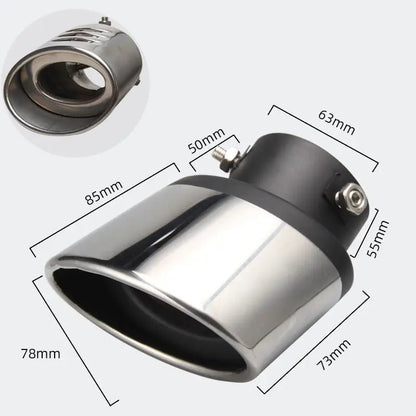 Automobile tailpipe tailpipe general exhaust stainless steel exhaust hood exhaust cylinder sound tail muffler modification - All in 1