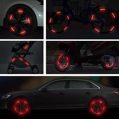 AUTOCOLLANT VOITURE - GlowWheel™ - Rouge - All in 1